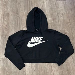 Nike Black Cropped Hoodie